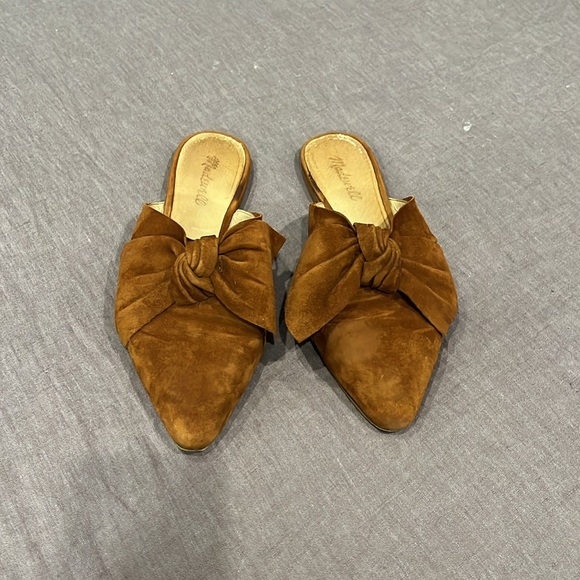 Madewell Remi Suede Bow Mule - rust - Picture 16 of 16
